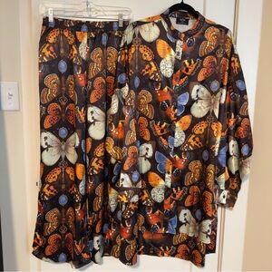 Lala Satin Playsuit in Mother Monarch XS Perfect Condition